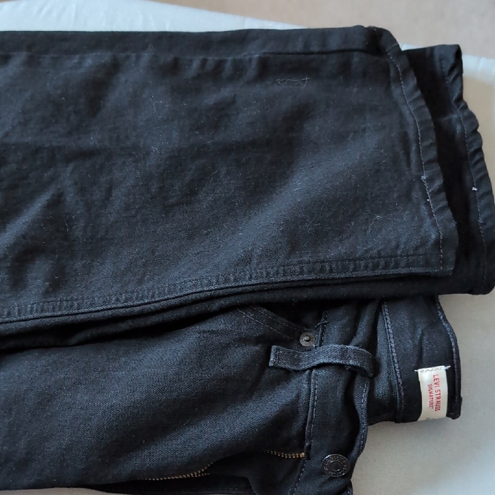 Levi Strauss Signature Athletic Fit Black Jeans 34x34 - Picture 3 of 5